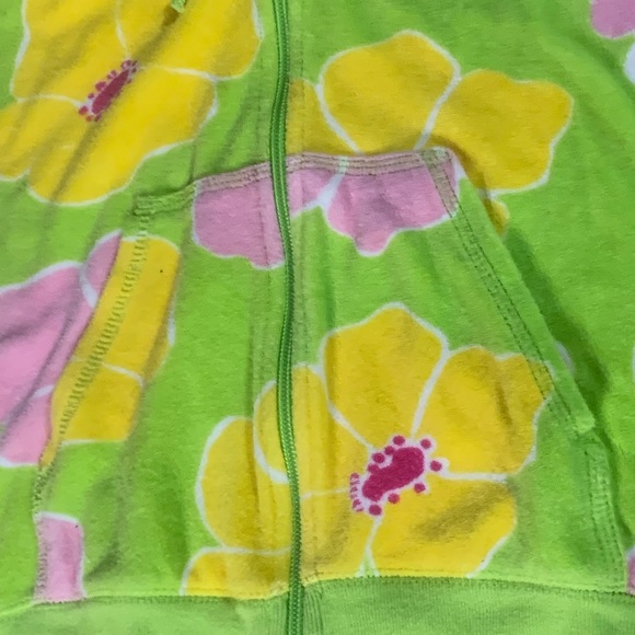 LILLY PULITZER RARE VINTAGE 90's Terrycloth Hoodie Jacket - Size Large - Picture 3 of 5